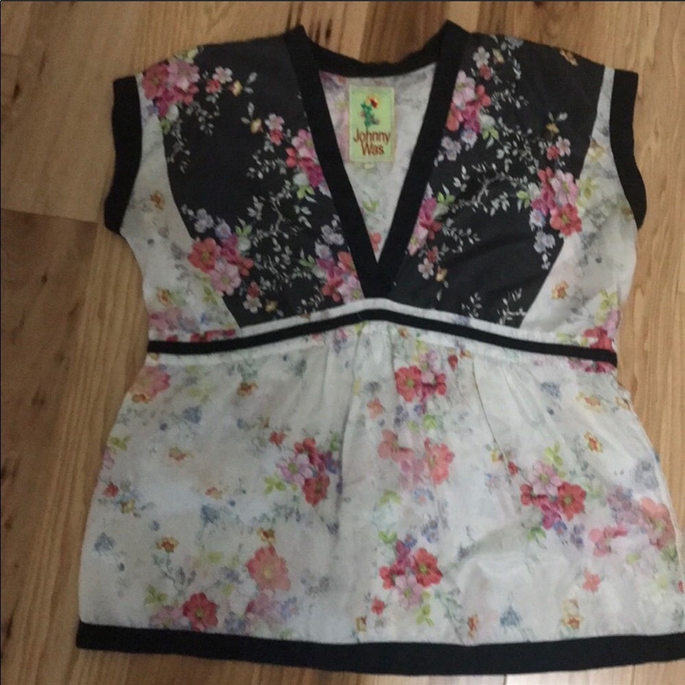Johnny Was silk boho top